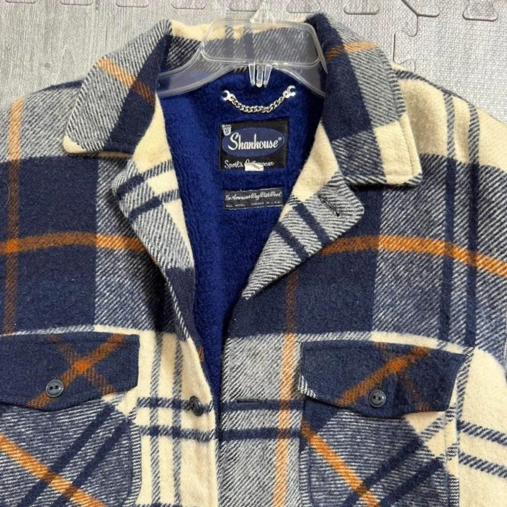 Vintage Shanhouse Wool Crop Plaid Jacket‎ Women's Large
